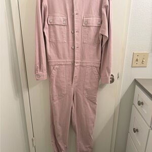 Mikuta Pink Button-Up Jumpsuit
